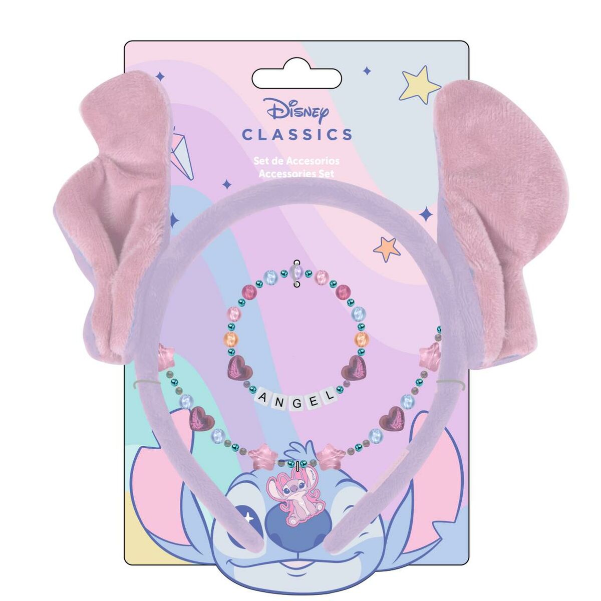 Kit de Joalharia Stitch Lilás 3 Peças